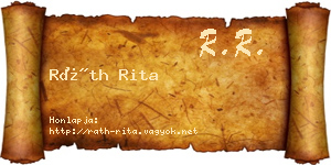 Ráth Rita névjegykártya