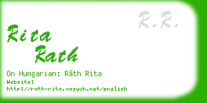 rita rath business card